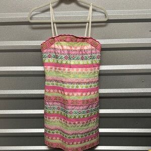 Vintage Lilly Pulitzer Ribbon Coquette Girl Mini Sundress Size 8 Feminine BRATZ